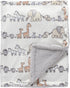 Set 2 1 1 1 CREVENT Baby Welcome Gift Storage Basket with Blankets+ Security Blanket + Taggie + Gift Bag with Ribbon