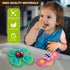 3PCS Suction Cup Spinner Toys for Babies, Fidget Spinners Sensory Bath Toys 6 12 18 Months, Airplane Car Travel Essential 1-3 Year Old Boy Girl Birthday Gift for Baby