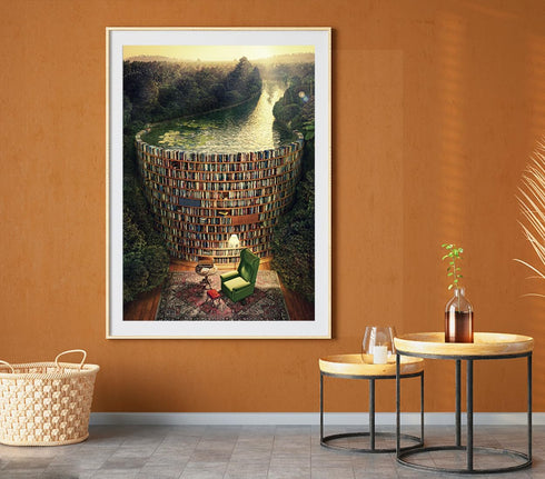 1000 Piece Bookshelf Canal Jigsaw Puzzle for Adults - Perfect for Mother's Day, Christmas, Birthday Gifts