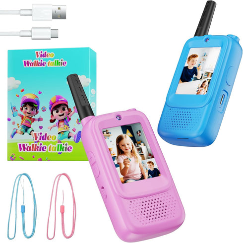 ToGuess Kids Video Walkie Talkies Toy (Pink-Blue)