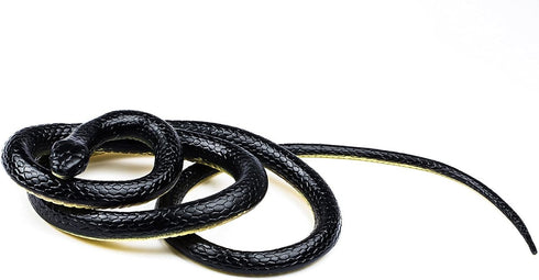 Paialco Realistic Rubber Snake Toy, 52 Inch Long (Black)