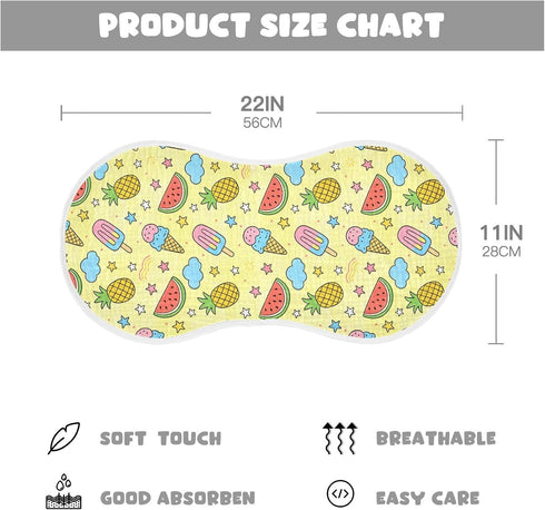 decor gift Summer 4 Pack 22x11in Cotton Large Burp Cloths for Baby Easy Care Pineapple Cute wash Cloths for Unisex