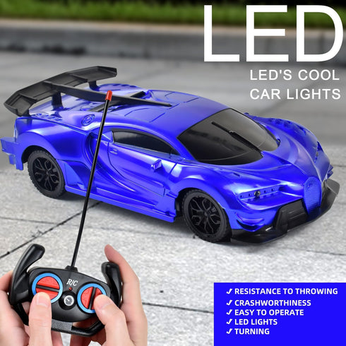 Remote Control Car Toys - RC Toys for 3+ Years Old Boy and Girl Gift (Blue)