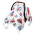Mazeann 4th July Fireworks Cars Car Seat Cover Baby Breathable Soft Infant Carseat