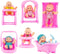 PowerTRC 6 Set of Mini 5 Inch Baby Girl Toy Dolls Collection