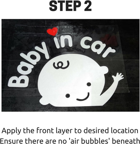 Baby on Board, Baby in Car, Car Window Decal Stickers - 3 Pack
