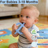 uwsic 2-Pack 3-18 Baby Teething Toys, Food Grade BPA-Free Silicone Baby Teether for Months, Ring-Shaped Teething Toy