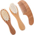BESPORTBLE Hairbrush and Comb Set and Newborns, Soft Wool Bristles, Beech Wood