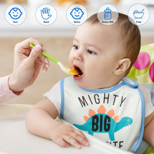 10Pcs Waterproof Baby Bibs Unisex - Newborn Food Bibs for Drooling, Feeding, Eating, Teething, 6-12 Months