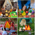 Inslat 45 Set Playset 3 4 5 6 7 PCS Pretend Play Campfire Toy for Kids, Toddler Camping Toys Play Felt Campfire
