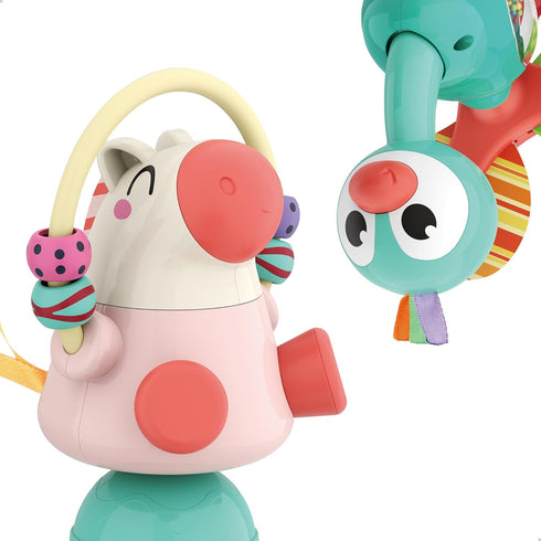 Set, 6, 9, 12, 18, 24 1 2 iPlay, iLearn Baby Rattles Infant High Chair Toys W/Suction Cup, Grab N Spin, Interactive