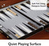 Pennsylvania Ave Backgammon Board Game Set, Mainstreet Classics by GLD Products, Black/White/Wood/Gry, 16-20 inches