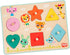 18+ B. toys Wooden Peg Puzzle for Kids Shapes, Colors, Animals Wooden Toys for Toddlers, Kids Months