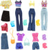BARWA 17 Pcs Doll Clothes and Accessories for 11.5 Inch Girl Dolls