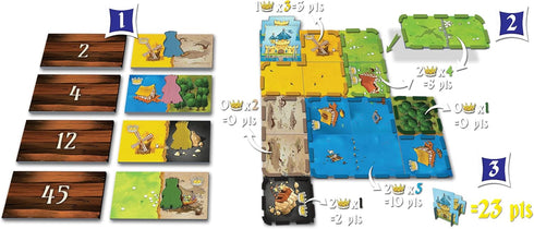 Kingdomino Board Game by Blue Orange Games, Award Winning Family Strategy Game for 4 Players, Blue