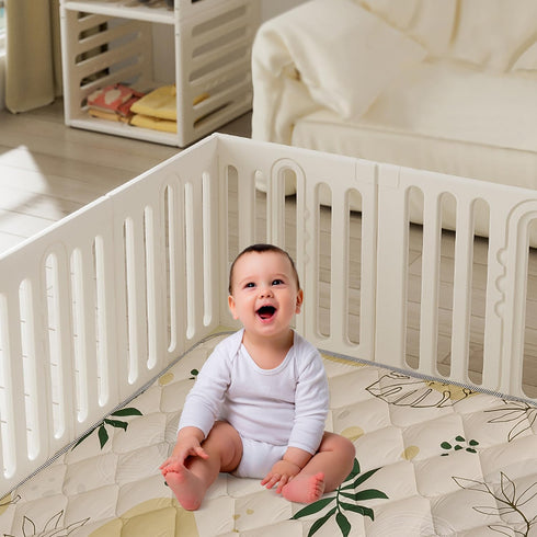 50x50 Inch, TADO MUSLIN Baby Play Mat Thickened Soft Floor Mat for Playpen, Machine Washable Foam Crawling Mat