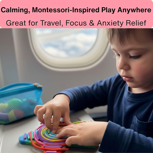 NAMUWASAE Set 31Pcs Travel Fidget Toy for Kids Sensory Kit for Stress Relief Creativity Mess Free Screen Free Play