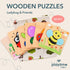 Magifire Wooden Puzzles for Toddlers 1-3, Set of 6 Montessori Toys, 1 Year Old Wood Puzzles for Baby Boys Girls, Large Pieces Safe for Kids, includes Storage Bag and Giftable Box
