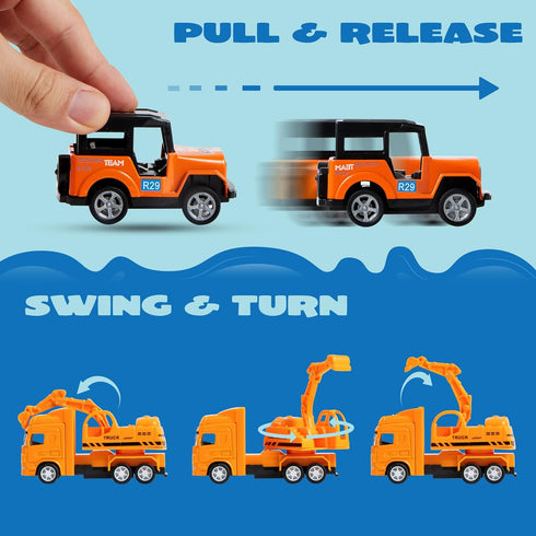 20PCS Set JOYIN Die Cast Pull Back Cars, Metal Toy Cars, Car Toys Bulk, Vehicle for Toddlers, Kids Party Favors, Cake