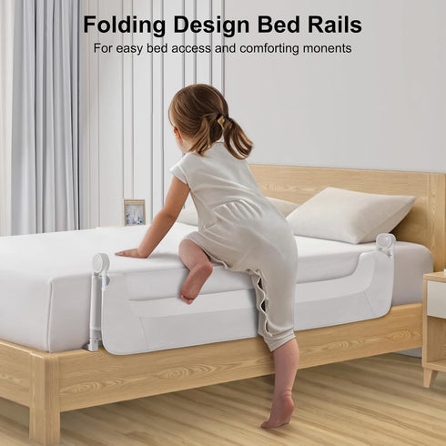 UNAPHO System,47" 31" Bed Rail for Toddlers,Swing Down Kids Bed Rails Guard for Twin,Full,Queen,Bunk Size Bed,Extra