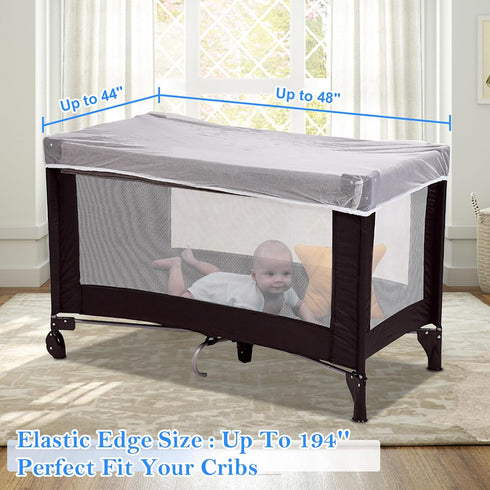 South to East Mosquito Net for Stroller, Portable Baby Bug Netting with Storage Bag, Breathable for Travel (White)