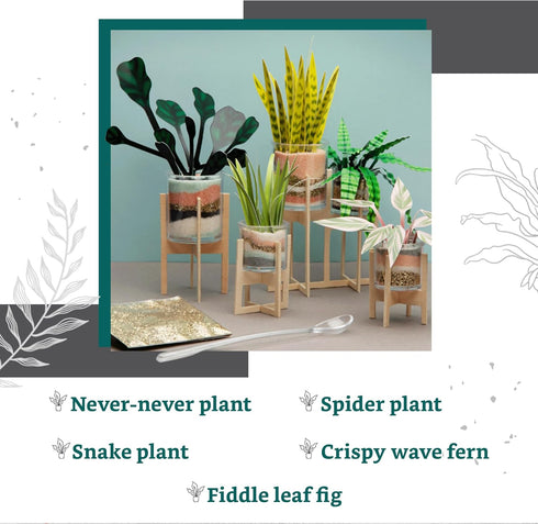 DIY Faux Plant Sand Art Kit - Creative Home Decor for Your Workspace
