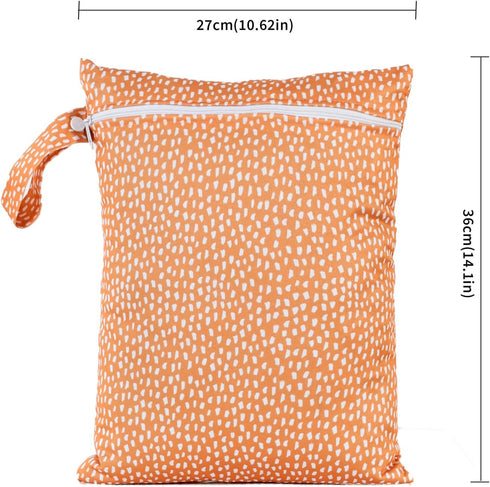 Happy Flute 3 Set Baby,11.8x15.7inch (YMX002-S11) Wet Bag Storage Bag Zipper Waterproof Washable Travel Bags, Beach