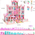 GirlDiary 4-Story 11 4 Set 3 4 5 6 7 8+ Doll House, Dream Dollhouse for Girls Pretend-Play DIY Dollhouse Kit - Rooms