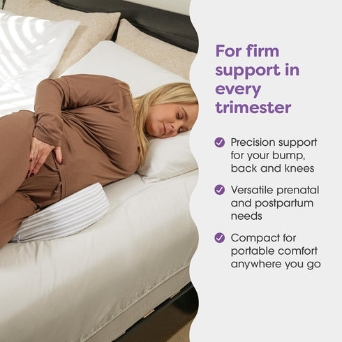 Boppy Wedge Pregnancy Pillow - Compact Support Wedge Maternity Pillow for Back, Knees, Pelvic Floor at Home, Office