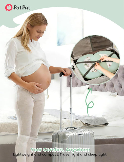 PATPAT Pregnancy Pillow for Sleeping, Maternity Pillow with Removable Cooling Cover, Support for Back, Belly and Hips