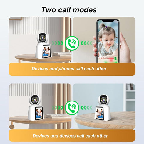 FOSA 3MP 360 Video Baby Camera, Security Camera AI Voice Wake Up Humanoid Movement Tracking, Degree Panoramic