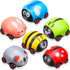 6 Pieces Animals Pull Back Cars - Friction Powered Vehicle Playset Toys for Kids (Vivid Style)