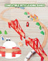 Payarma Set 3-5 Wooden Train Track Accessories Train Railway Accessories Double Suspension Train Bridge Toy Train