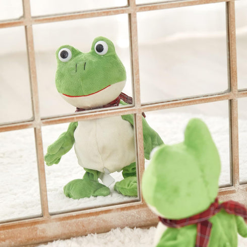 12 Houwsbaby Green Frog Toy Croaking Frog Musical Stuffed Animal Frolick Froggy Shaking and Waving Electronic