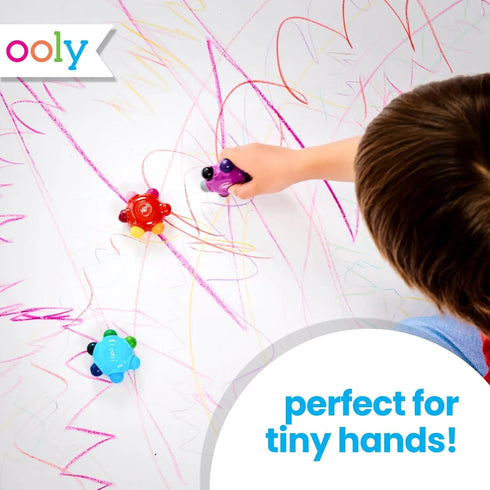 Set 3 18 Ooly Color Burst Grip Crayon for Toddlers and Little Hands, of Crayons with Classic Colors, Non-Toxic Easy