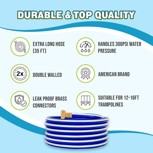 Trampoline Sprinkler for Kids, Outdoor Summer Fun Water Sprinkler for 14-16 ft Round Trampolines