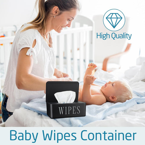 Singhoow 4 Pack Baby Wipes Dispenser Refillable Wipe Holder with Lid Toilet Wipes Container for Bathroom Tissue Paper
