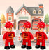 FUNERICA Toy Fireman Action Figures for Kids, Firefighter Figurines Community Helpers Toys for Fire Station Playset