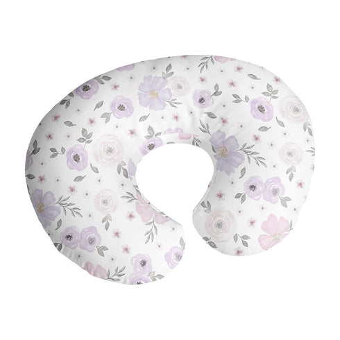 Sweet Jojo Designs Watercolor Floral Nursing Pillow Cover Breastfeeding Pillowcase for Newborn