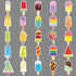 LYLSDSB 50 Summer Popsicle Stickers Pcs Colorful Ice Cream Sticker for Water Bottle Scrapbook Luggage Laptop Bike Car