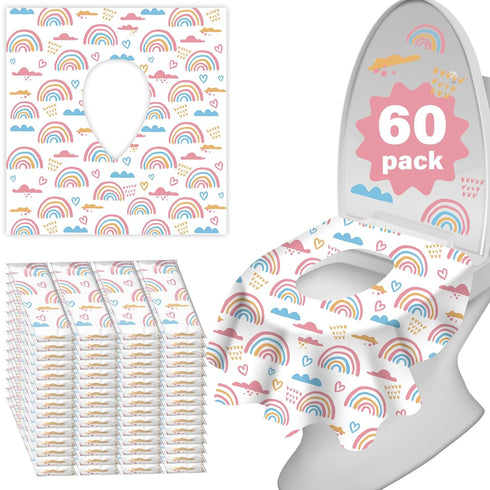 kimitimi 60 Pack Toilet Seat Covers Disposable, Extra Large Waterproof Toilet Cover for