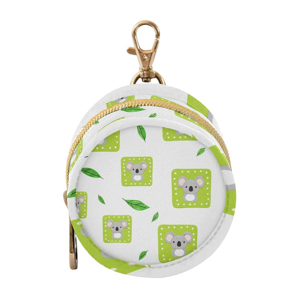 Koalas Round Pacifier Storage Case with Zipper, Portable Pacifier Case for Travel,