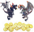 Ancient Dragon Knight 4pcs Action Figure with 20PCS Gold Coin