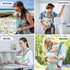 Eazy Buddy 4-in-1 3-44lbs Travel Buddy Baby Carrier | with Hip Seat and Sling | Adjustable Size for Dad & Mom | Back