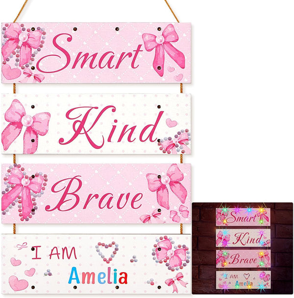 Unicorn Castle Girls Room Decor with LED Light Inspirational Motivational Room Decor