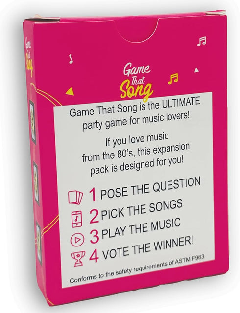 80's Mix Expansion - 50 New Cards for Music Card Game, Fun for Family, Adults, and Teens