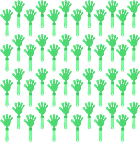 ZCYSRLQIN 100 Pieces Lime Green Hand Clappers 7.5 Inch Clappers Noisemakers Noise Makers