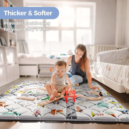 50x50 (50x50, Car Portable Baby Play Mat Playpen Mat Upgraded Thicken Baby Floor Play Mat Non-Slip Cushioned Crawling