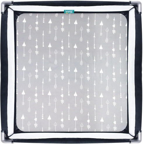 Room2 2 Pack, Square Playard/Playpen Fitted Sheets, Perfect for New / TotBloc Portable Playard, Ultra Soft Microfiber