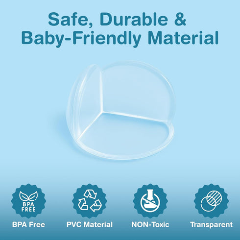 EXCOLIT 15 Pack Corner Protector for Baby - Clear & Transparent Edge Guards for Baby Proofing, Safety Furniture Corner